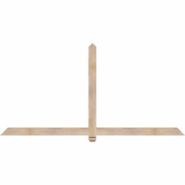 Ekena Millwork Eugene Smooth Timber Gable Bracket, Douglas Fir, 84"W x 42"H x 1 1/2"D x 3 1/2"F, 12/12 Pitch GBW084X42X0204EUG00SDF - main